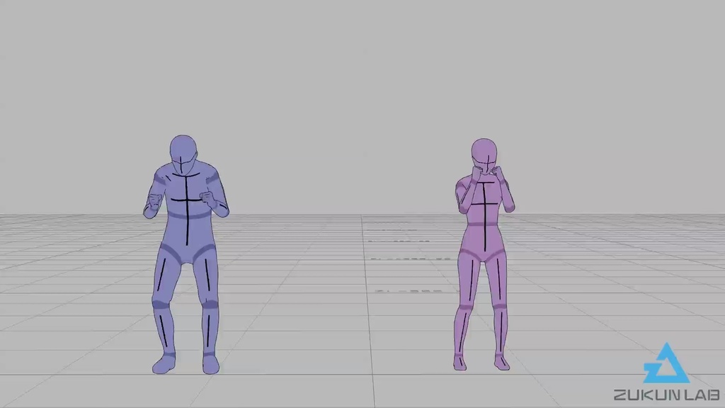 ガッツポーズする人たち②(男女)【モブ用モーション】