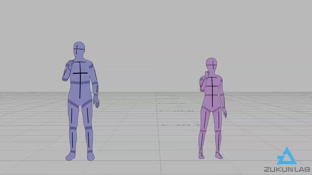 ガッツポーズする人たち②(男女)【モブ用モーション】