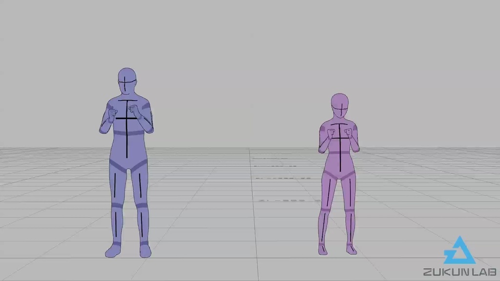 ガッツポーズする人たち③(男女)【モブ用モーション】