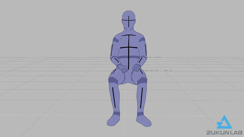 座っている人②【モブ用モーション】