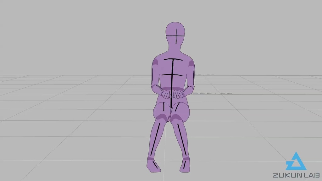 座っている人②【モブ用モーション】