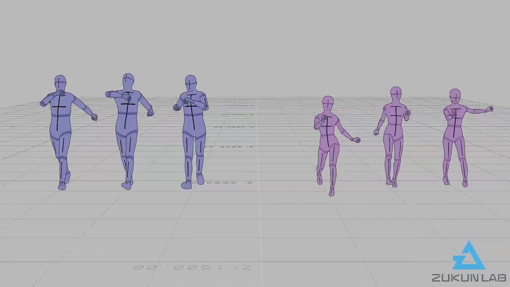 楽しげに歩く人たち【モブ用モーション】