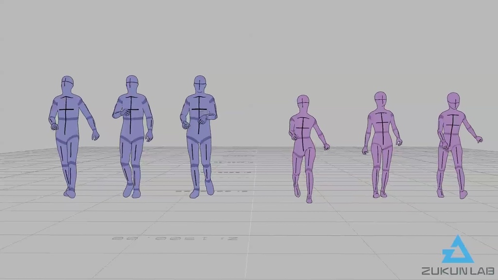 急いで歩く人たち【モブ用モーション】