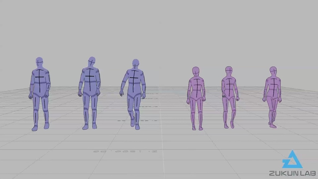 落ち込んで歩く人たち【モブ用モーション】