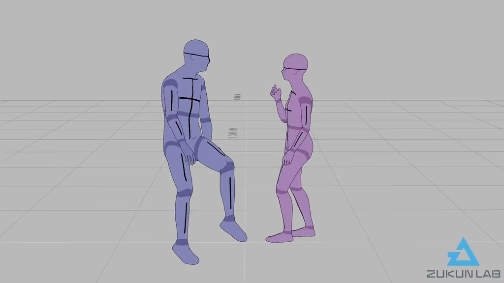 椅子に座って話す人たち①(3種)【モブ用モーション】