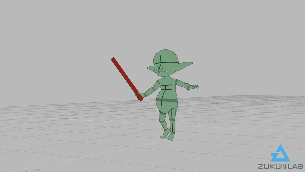 逃げるゴブリン(全5種)【モブ用モーション】