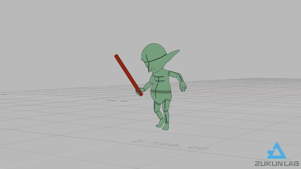 逃げるゴブリン(全5種)【モブ用モーション】