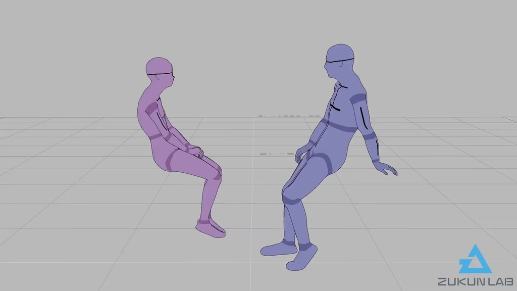 椅子に座って話す人たち②(3種)【モブ用モーション】