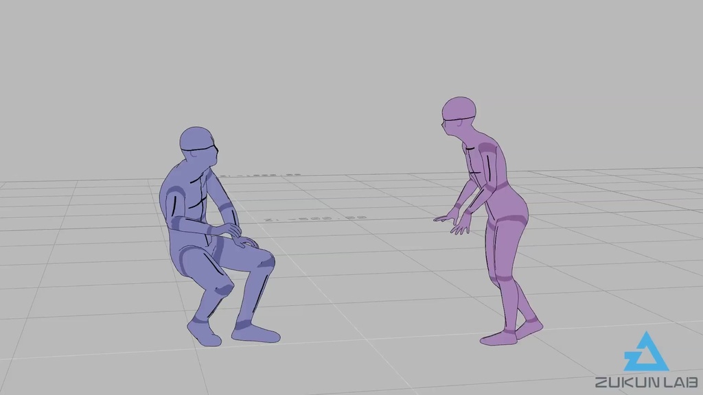 椅子に座って話す人たち②(3種)【モブ用モーション】