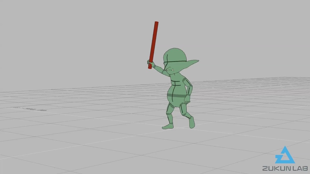 走るゴブリン(全5種)【モブ用モーション】