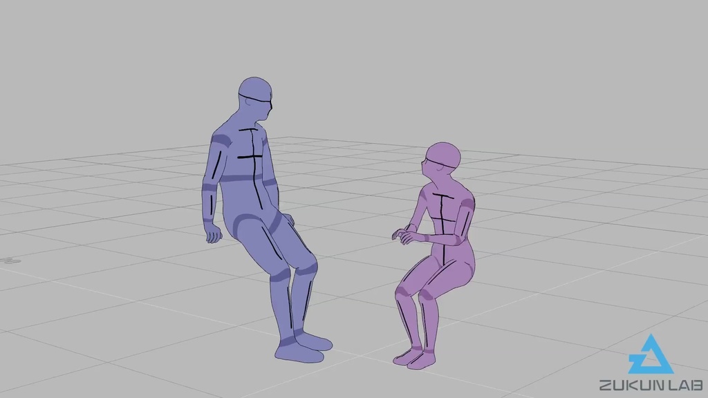 椅子に座って話す人たち③(3種)【モブ用モーション】