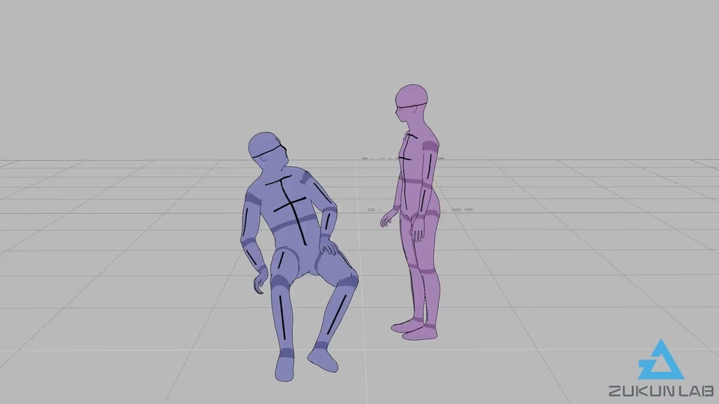 椅子に座って話す人たち③(3種)【モブ用モーション】