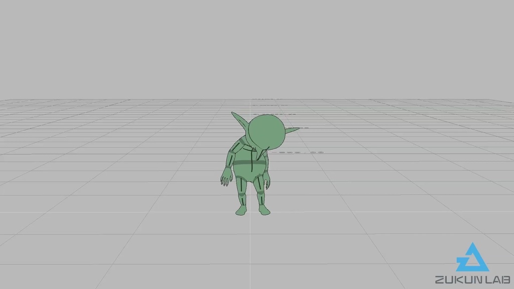 肩を落とすゴブリン【モブ用モーション】