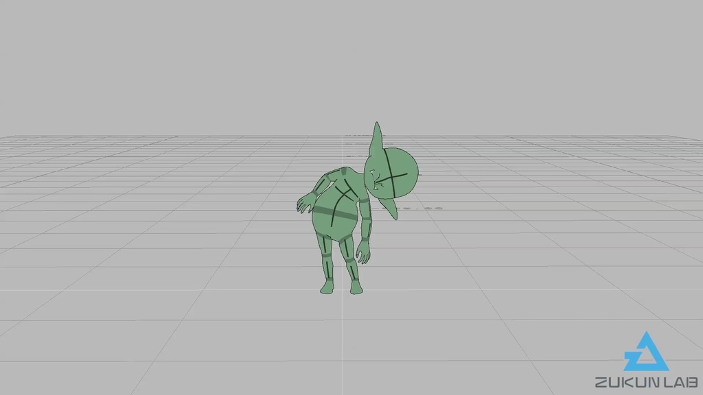 【#338】首をかしげるゴブリン【モブ用モーション】