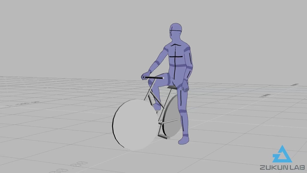 自転車を漕ぐモブ【モブ用モーション】