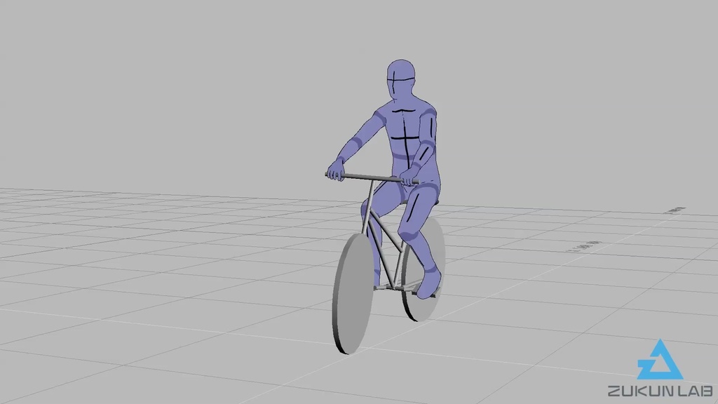 自転車を漕ぐモブ【モブ用モーション】