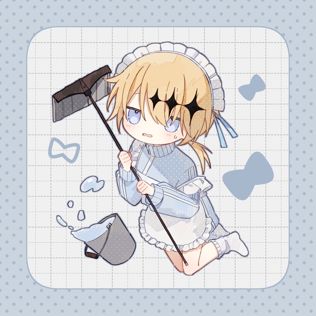 【茶柳様デザイン】メイドまね缶バッジ