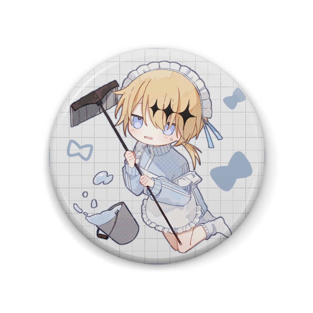 【茶柳様デザイン】メイドまね缶バッジ