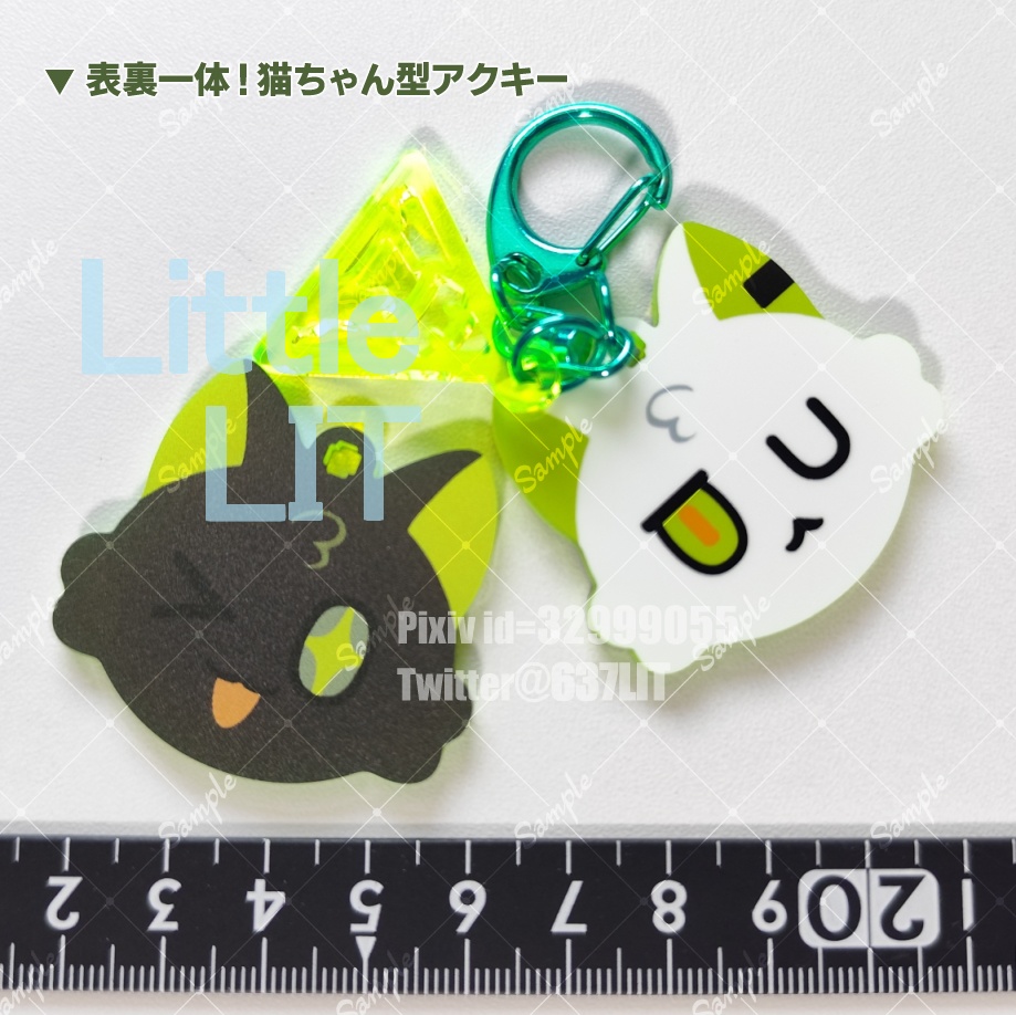 【ケルシー&Mon3tr】表裏一体!猫ちゃん型アクキー【明日方舟】