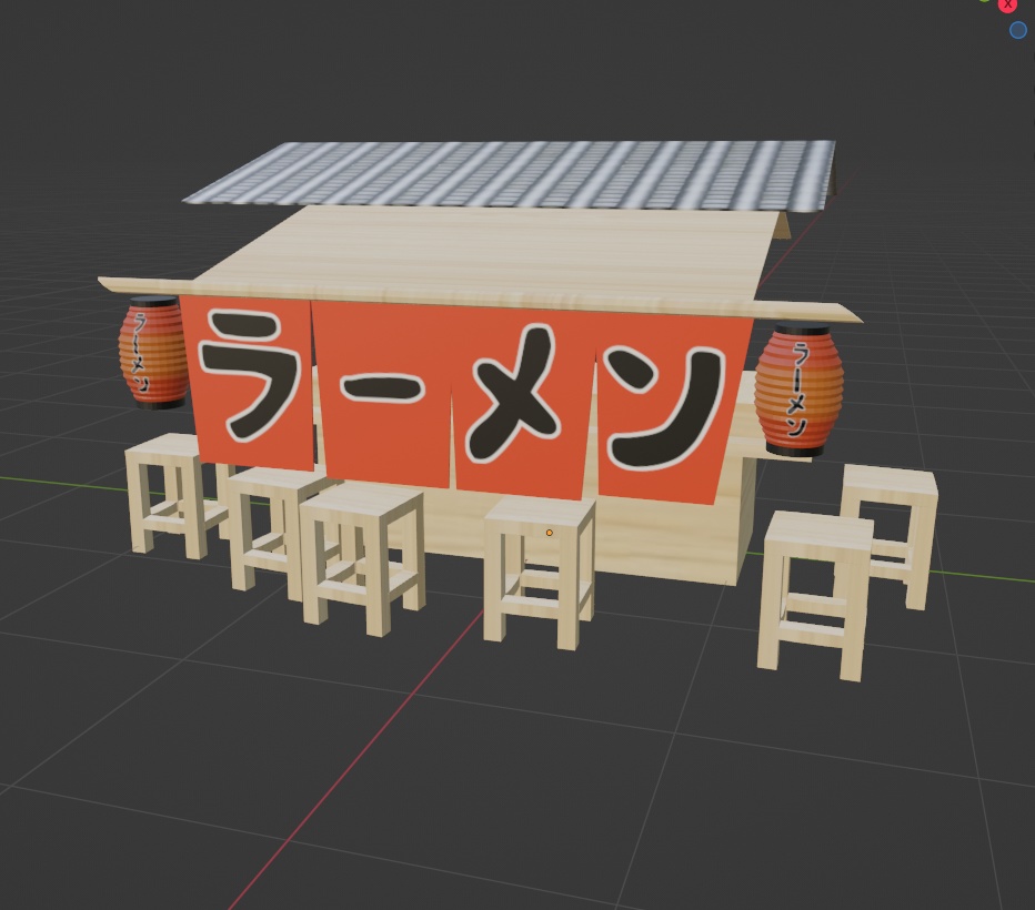 【VRChat対応】未完成の屋台 -Prototype Ramen Stand-