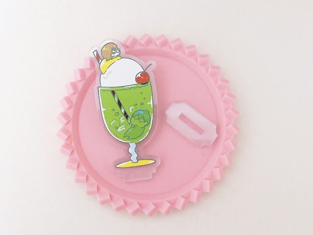 ガラスカラーアクスタ(メロンソーダ)