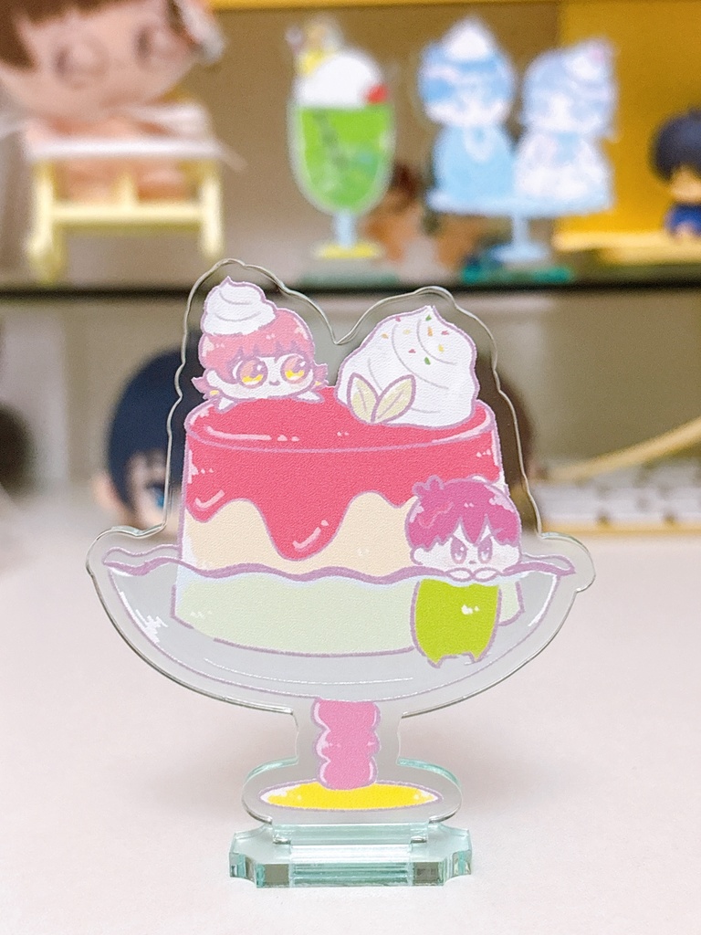 ガラスカラーアクスタ(プリン)