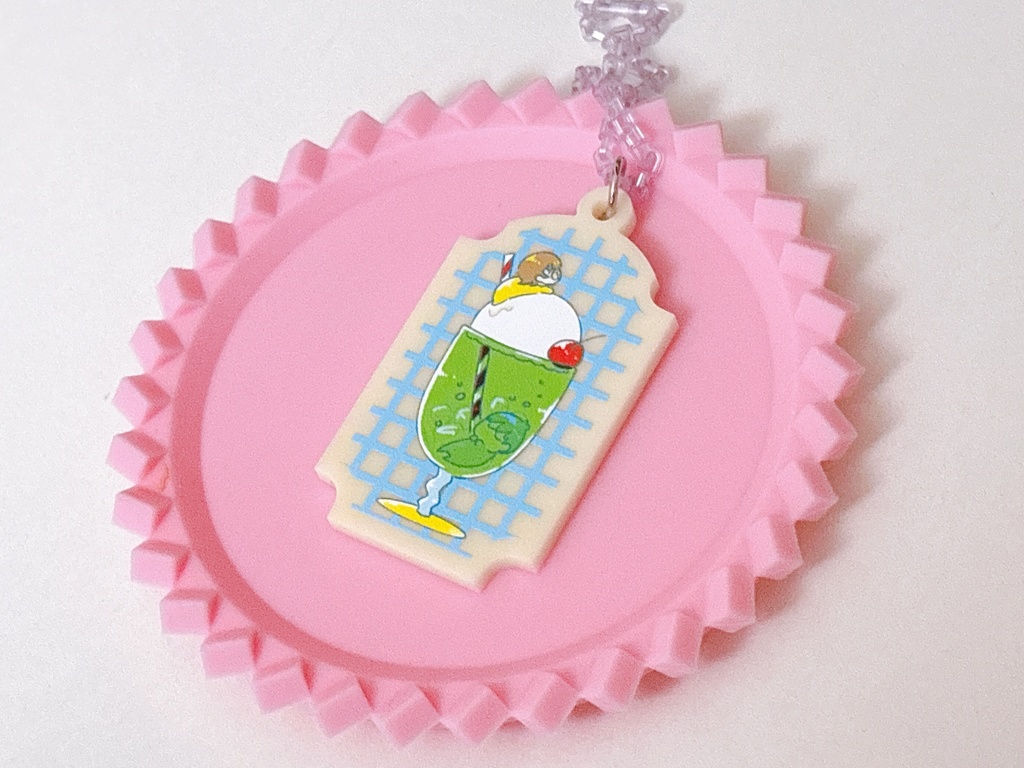 乳白カラーアクキー(メロンソーダ)