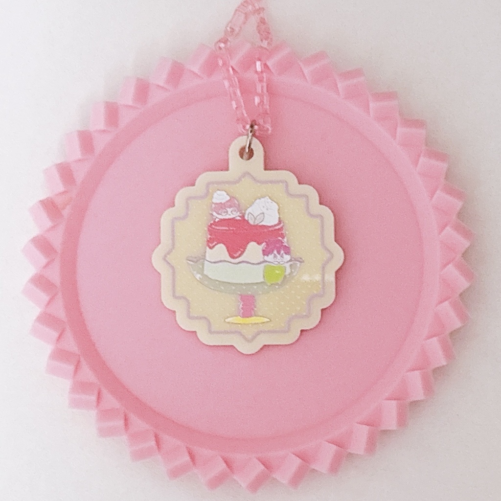 乳白カラーアクキー(プリン)