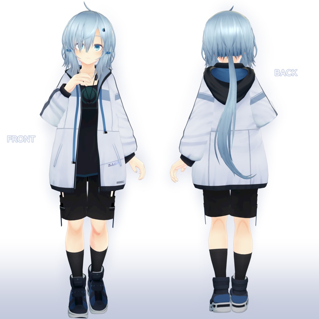 水鏡こよみ -Mikagami Koyomi- ver1.10a【VRChat想定3Dモデル】