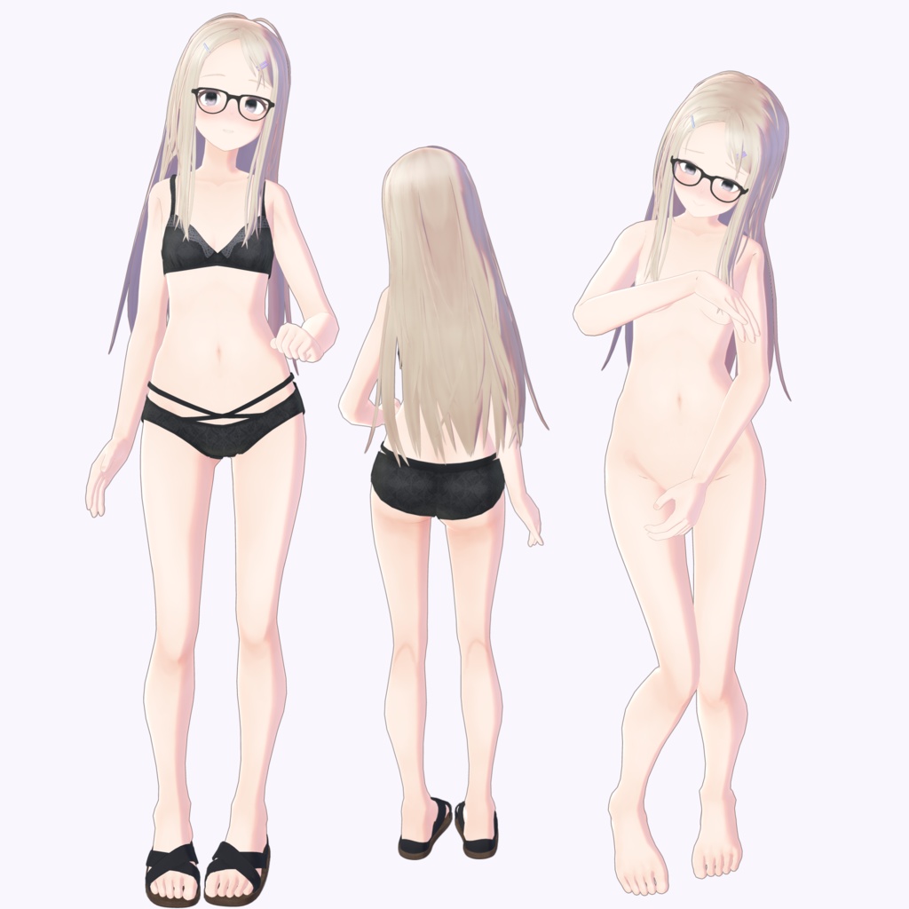 若姫ひつく-Wakahime Hitsuku- ver1.00b【VRChat想定3Dモデル】
