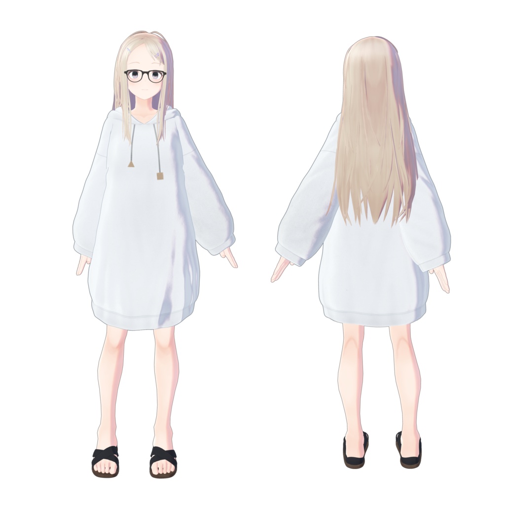 若姫ひつく-Wakahime Hitsuku- ver1.00b【VRChat想定3Dモデル】