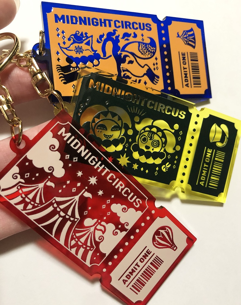 サーカスチケットアクリルキーホルダー