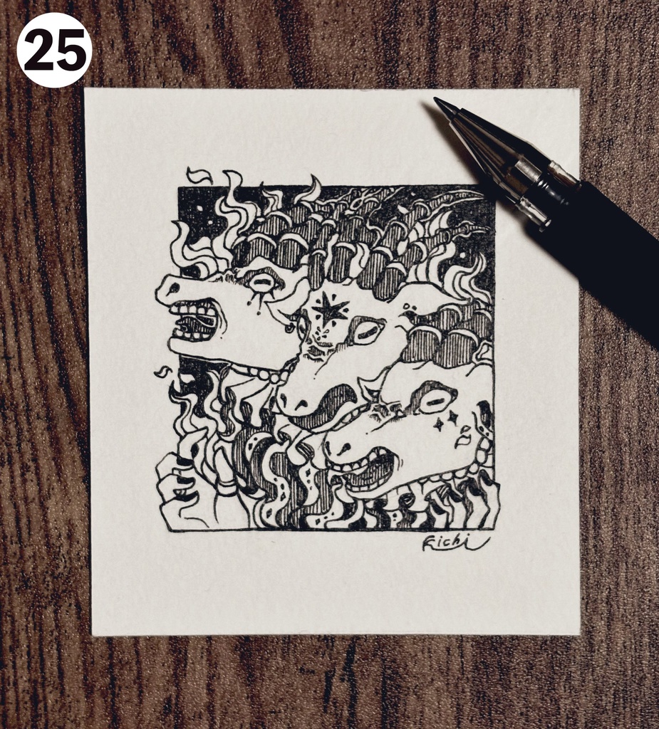 ミニ原画(インクトーバー)