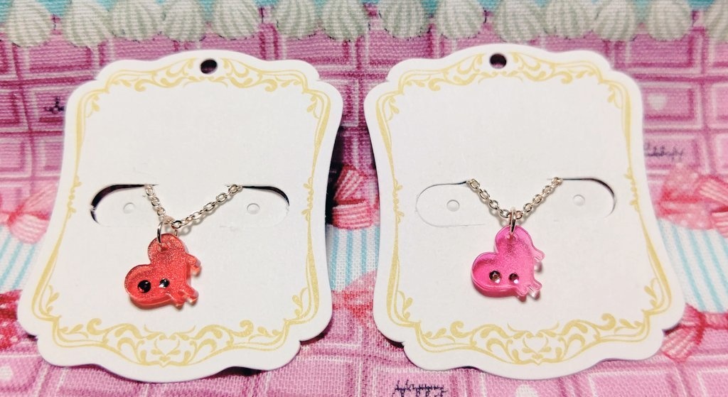 新色追加💙10cmぬい用/とろけるハートのシンプルネックレス