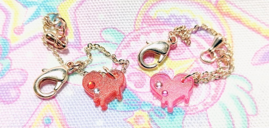 新色追加💙10cmぬい用/とろけるハートのシンプルネックレス