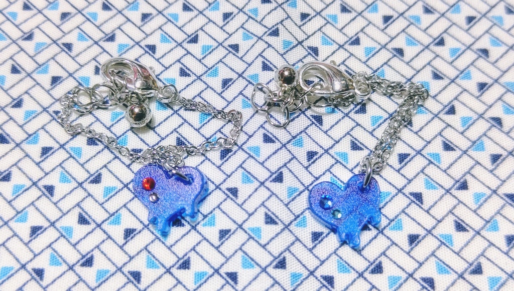 新色追加💙10cmぬい用/とろけるハートのシンプルネックレス