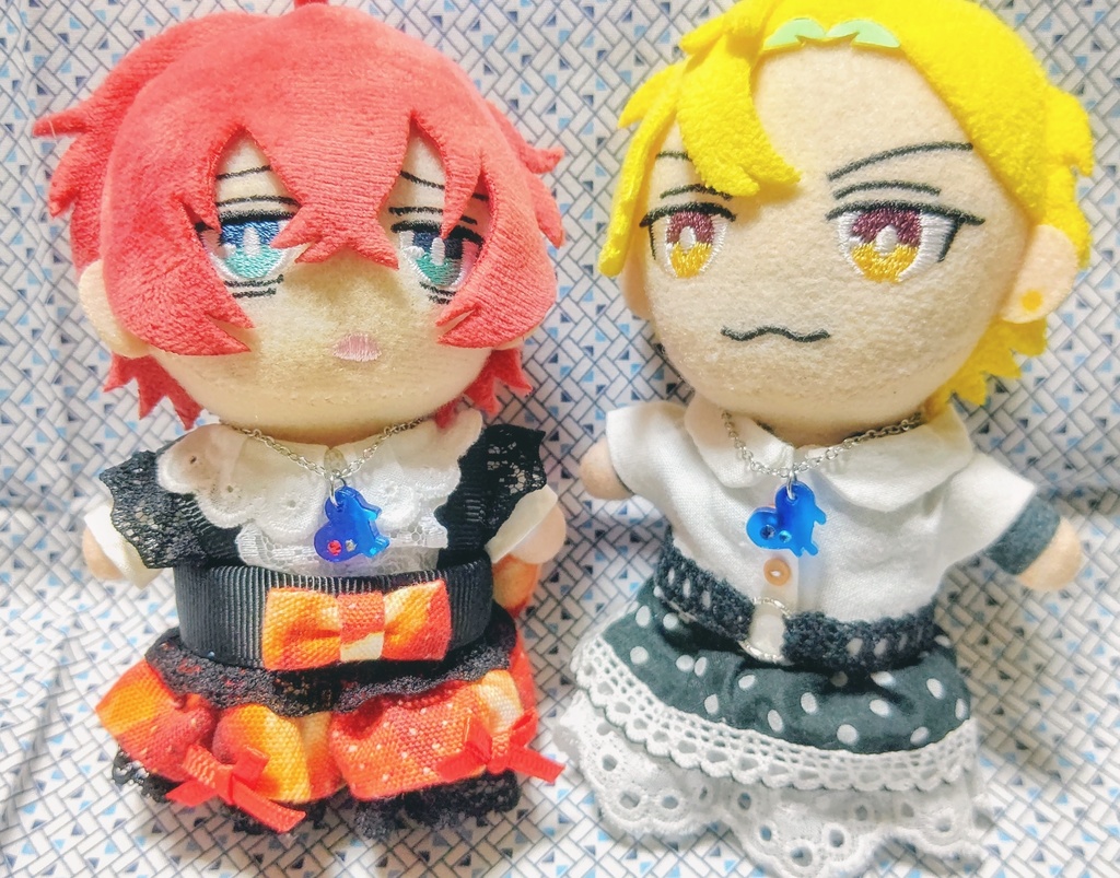 新色追加💙10cmぬい用/とろけるハートのシンプルネックレス