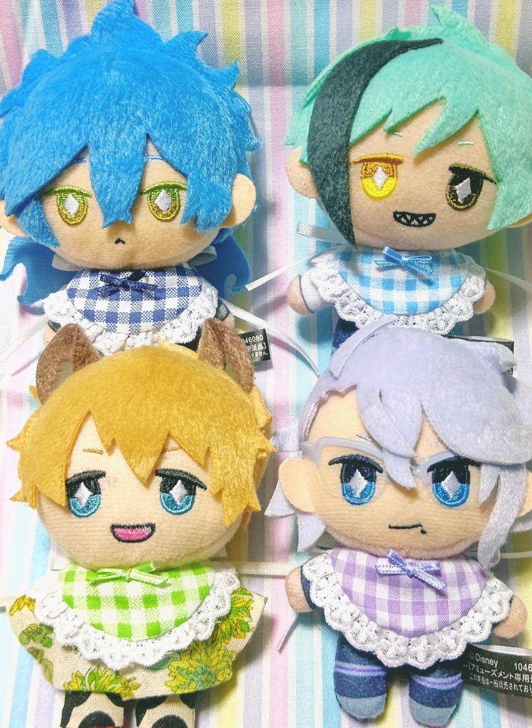 新色追加!10㎝ぬい用推し色チェックのリボンスタイ