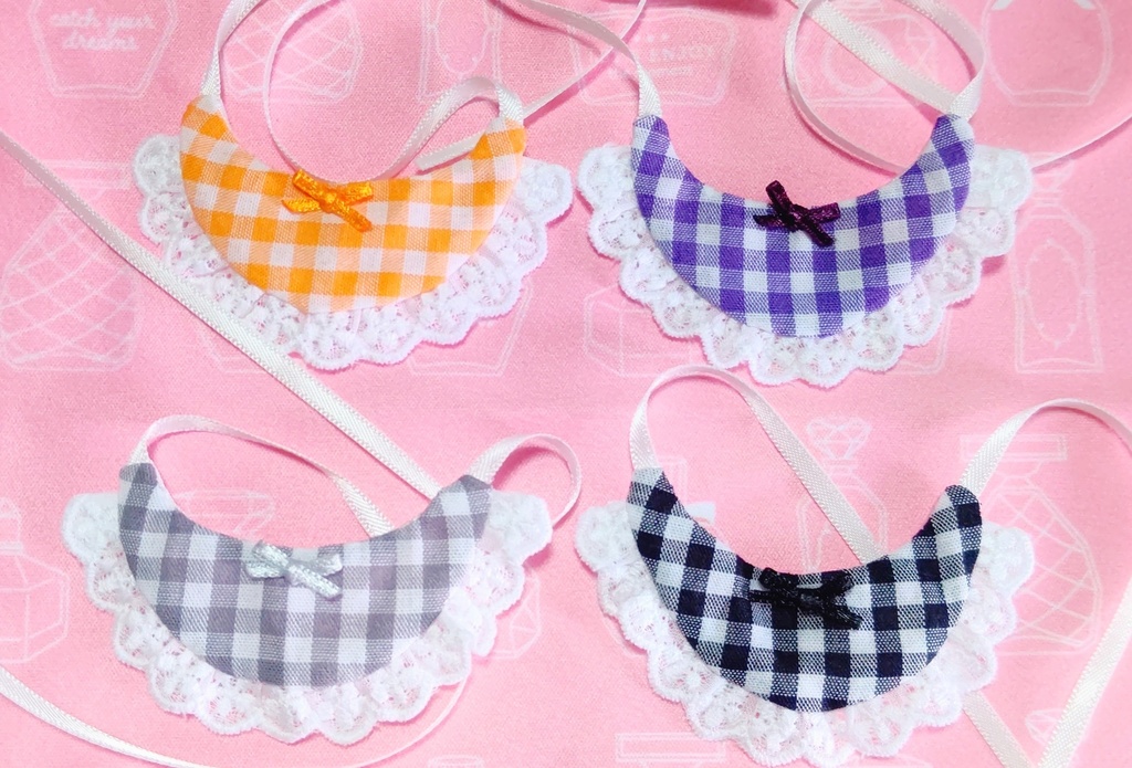 新色追加!10㎝ぬい用推し色チェックのリボンスタイ