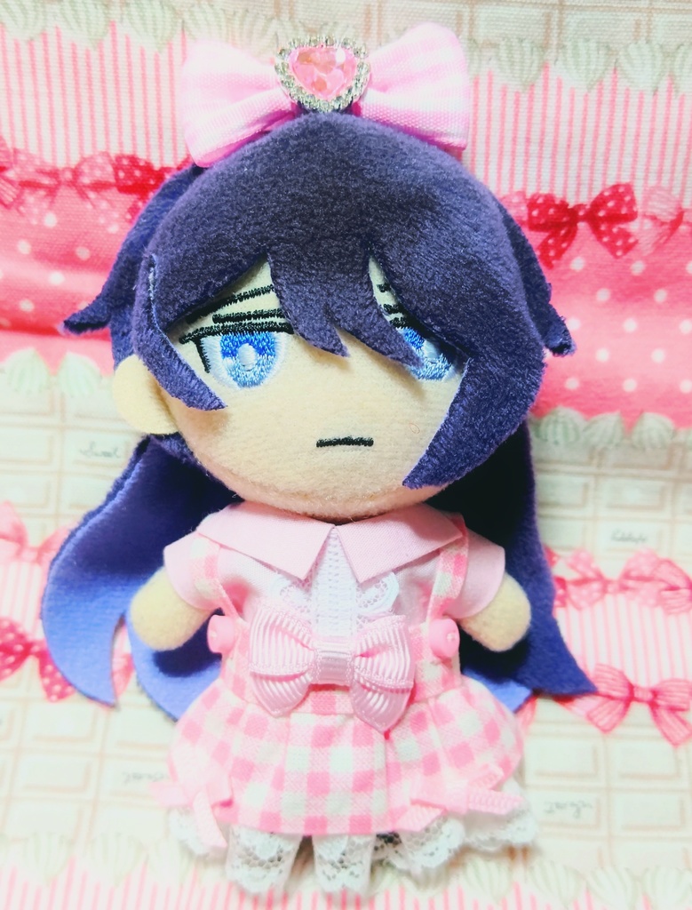 ※受注制作※10㎝ぬい用ギンガムチェックのJSKセットアップ