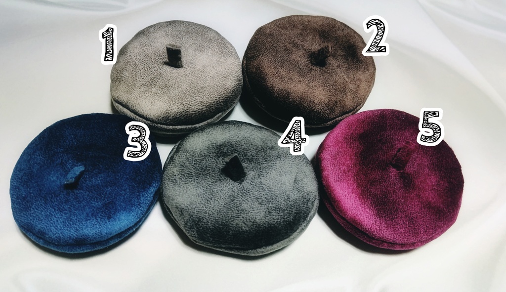 10㎝ぬい用シンプルベレー帽1