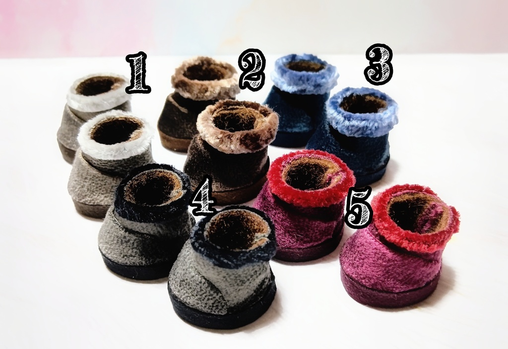 10㎝ぬい用ムートンブーツ風お靴