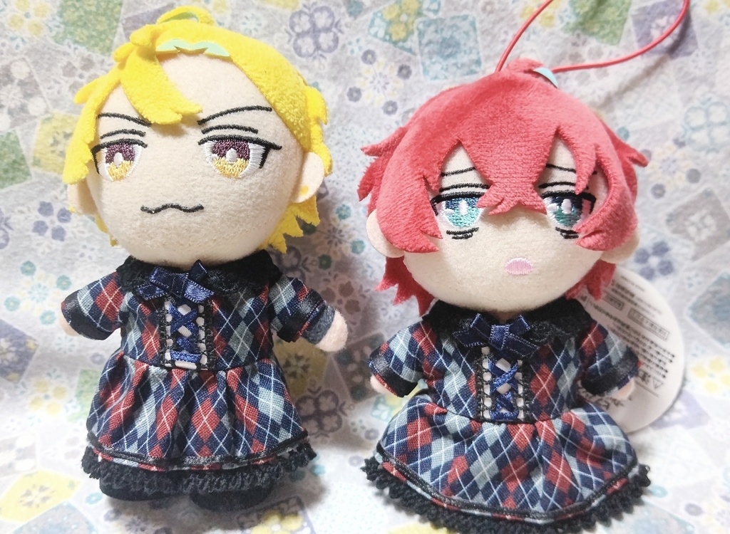 10cmぬい用/アーガイルチェックのクラロリ風ワンピ