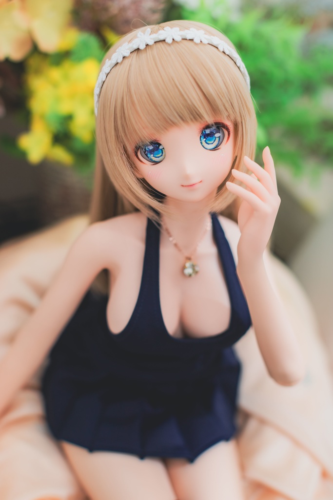 DD/DDdy  スク水風ワンピース水着（水着パンツ付き） 紺色