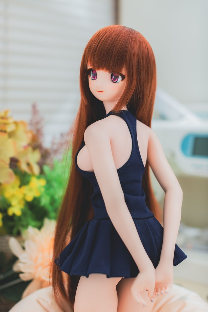 DD/DDdy  スク水風ワンピース水着（水着パンツ付き） 紺色