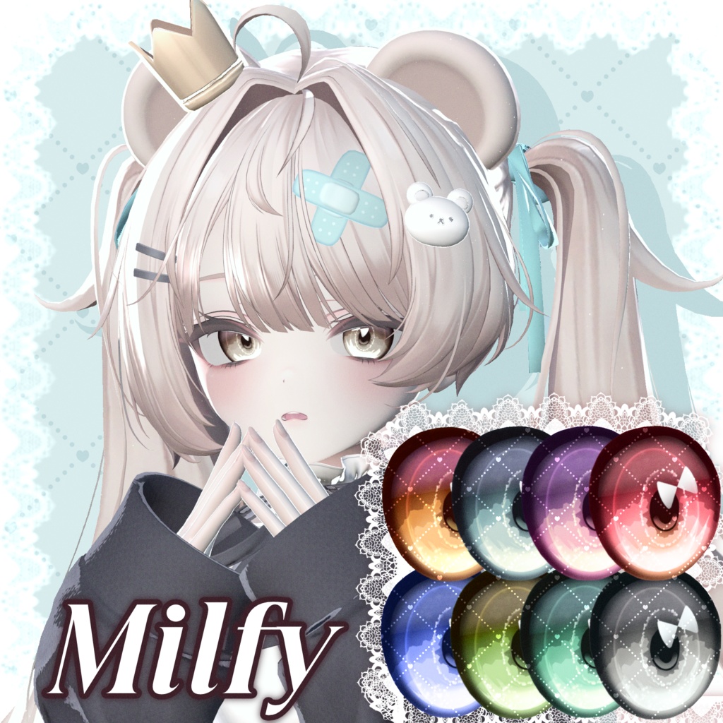 ♡ 【12アバター対応】 MONI eye texture ♡ 【8colors】