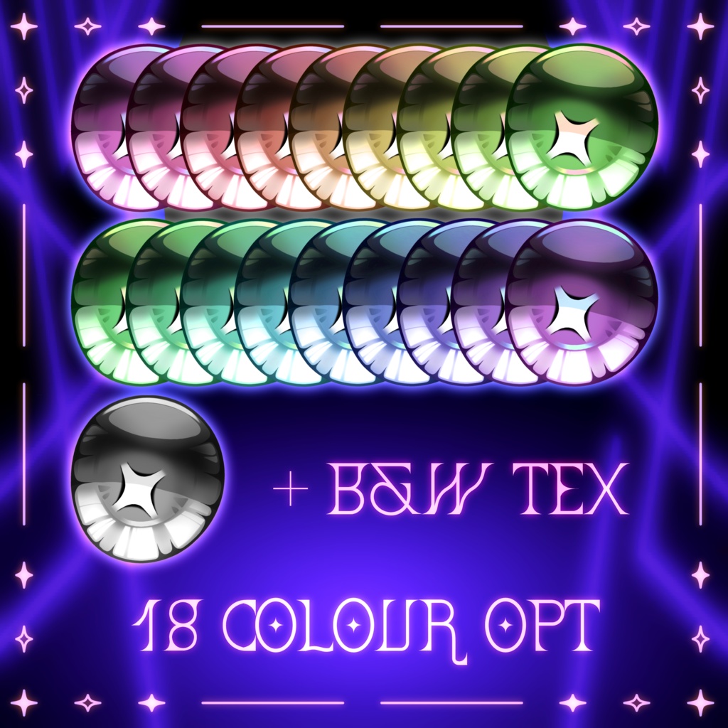 【15アバター対応】✖ HYPER CROSS eye&makeup texture ✖ 【19色 19colours】