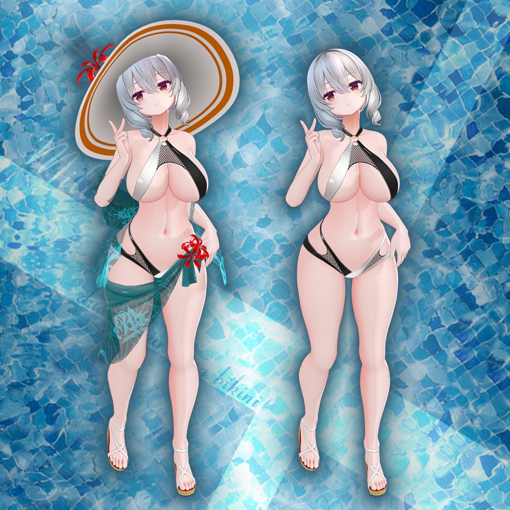 【6アバター対応】"Lily-Cross" Dual-Colour Sling Bikini