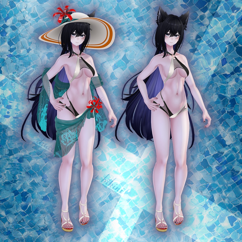 【6アバター対応】"Lily-Cross" Dual-Colour Sling Bikini