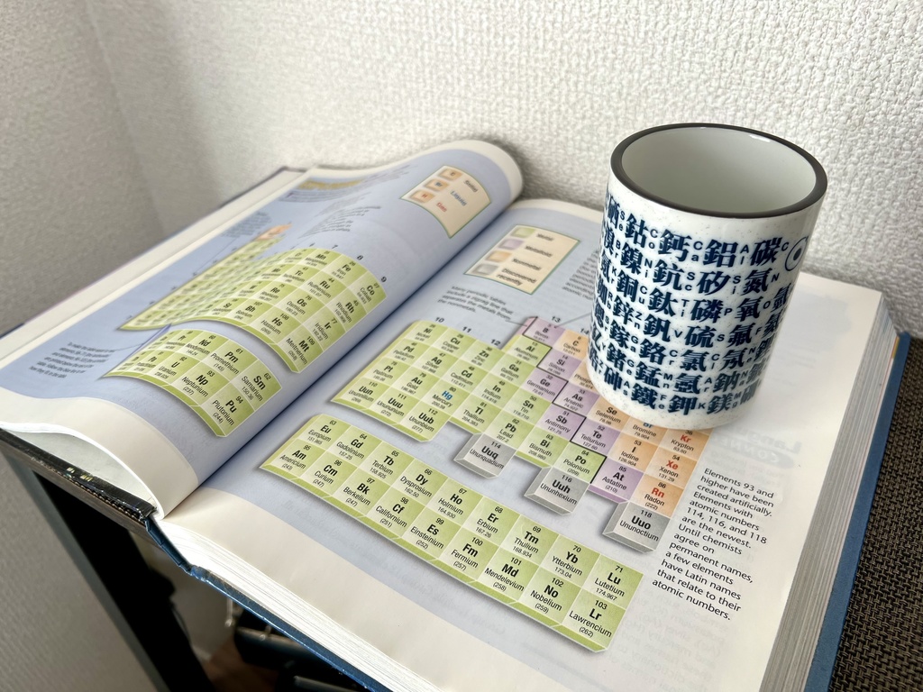 漢字周期表湯呑み(お寿司屋さん風)